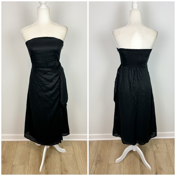 FAITHFULL THE BRAND x REVOLVE El Mar Midi Dress in Black Size 6 - Picture 2 of 12